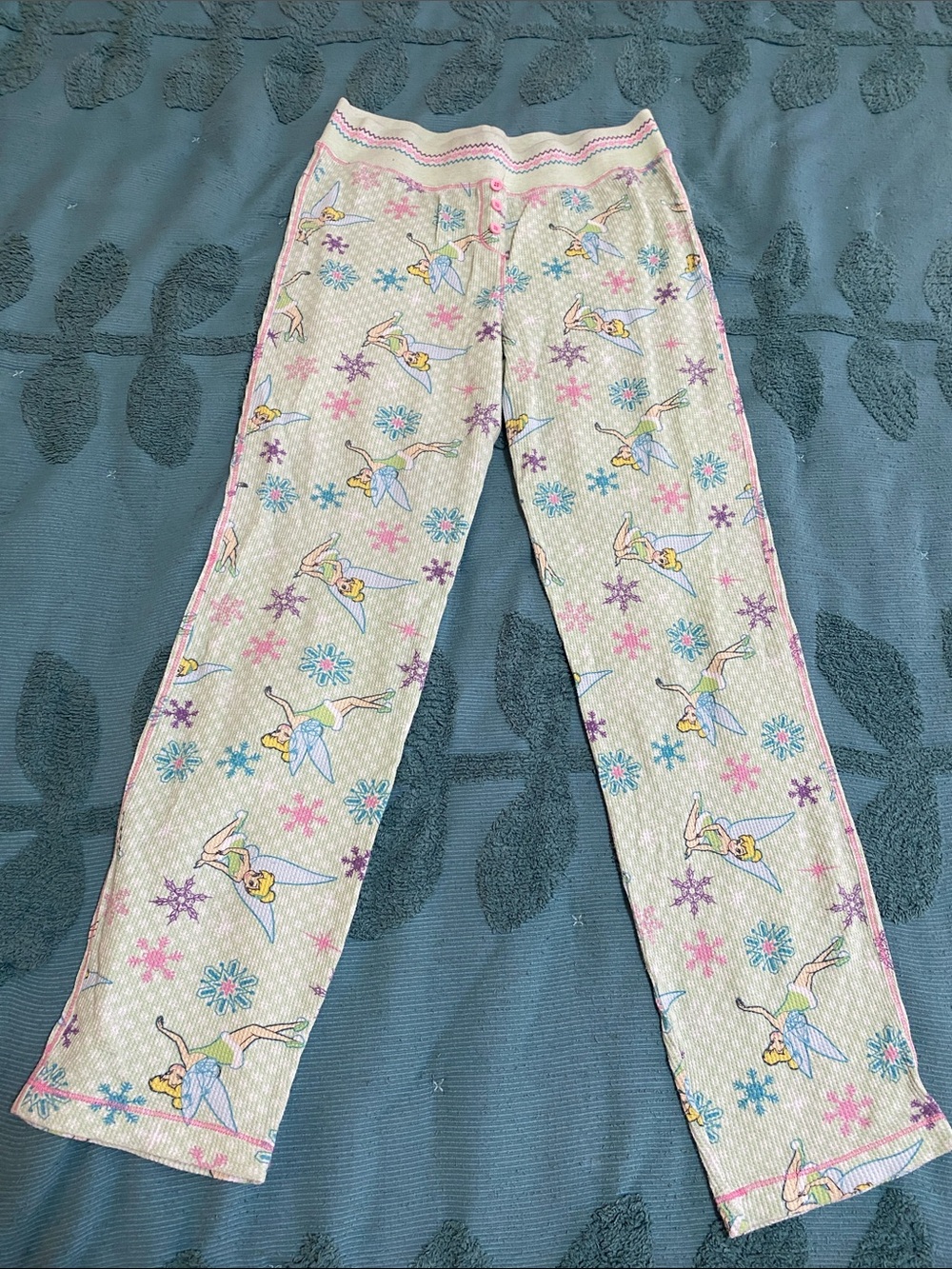 Disney Tinker Bell Pajama Bottoms - Pink, Blue & White